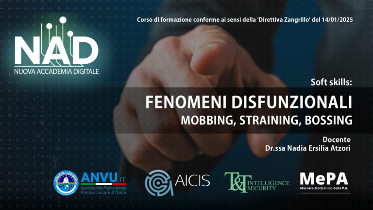 Fenomeni disfunzionali: Mobbing, straining, bossing
