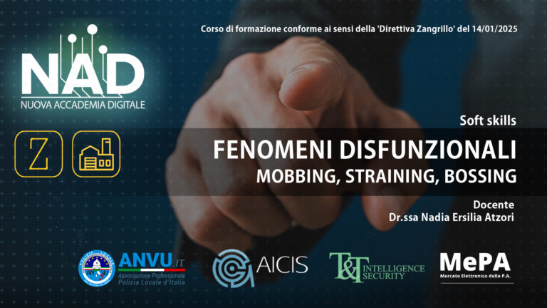 Fenomeni disfunzionali: Mobbing, straining, bossing